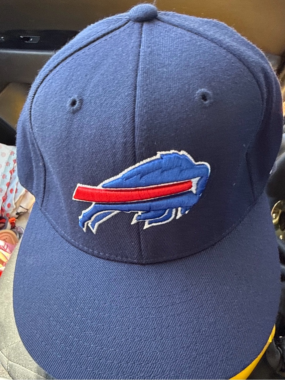 NFL Buffalo Bills Navy Blue Hat with Red Accent